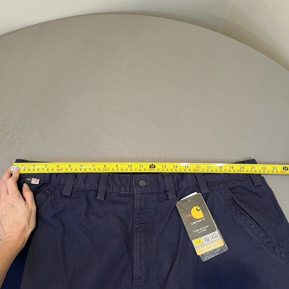 NEW Carhartt CAT 2 Mens 44x34 Dark Blue Flame Resistant Cargo Pants Original Fit - Picture 7 of 9